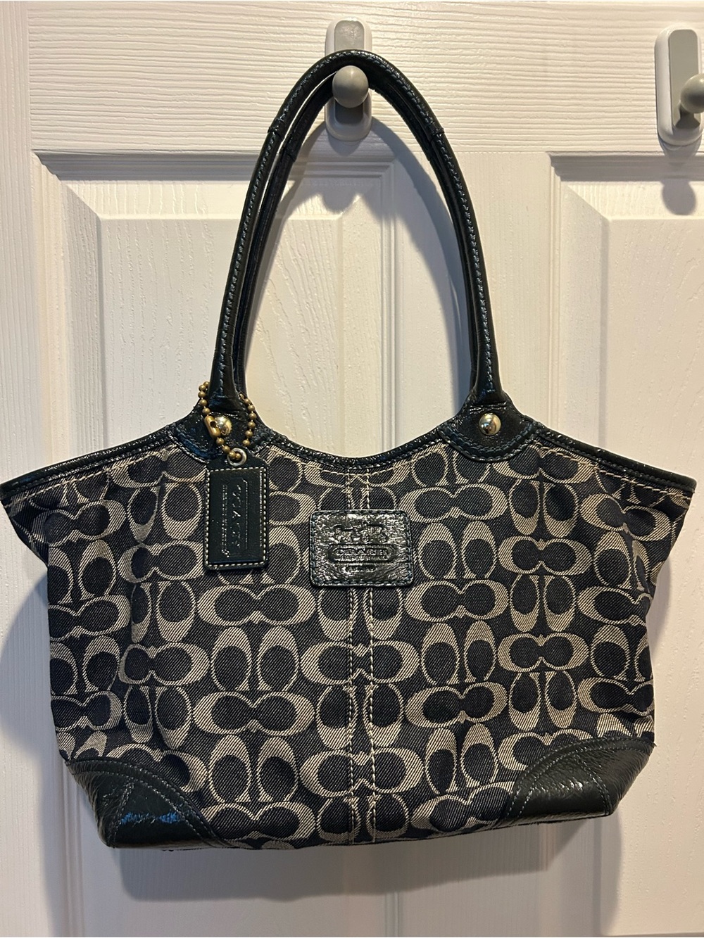 RARE COACH Denim Bleecker Tote